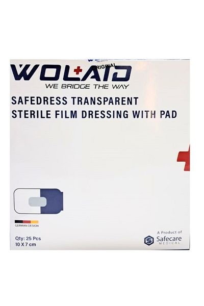 WOLAID Trnsp Steril Wound Dressing Pad 7X10Cm 25"S