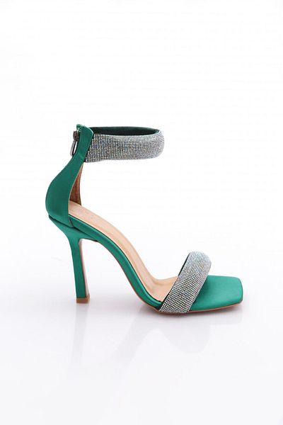 DGN Pantofi cu toc cu curea la gleznă Silver Stone pentru femei 915533210
