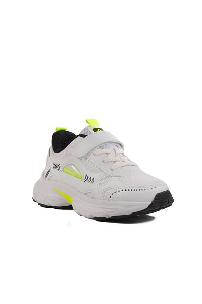 WALKWAY 1866 F Alb-Negru-F.Galben Pantofi sport pentru copii