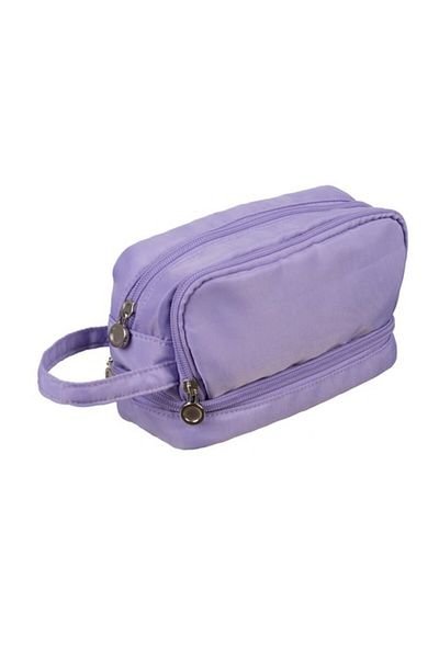 zola Pencil case for unequipped students, 3 compartments, 22 x 7 x 12 cm, purple