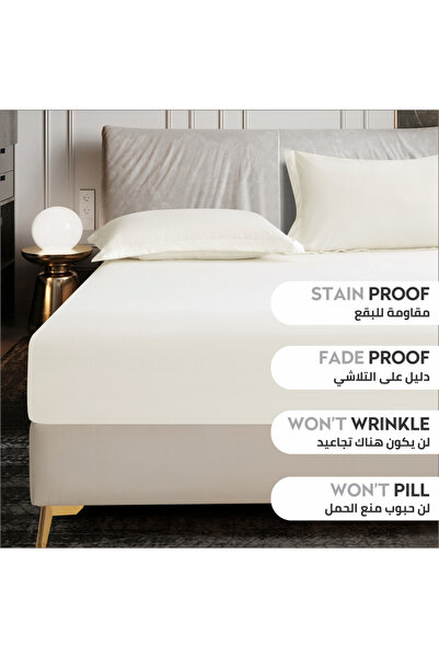 Donetella Fitted Sheet Set – 120x200 cm Twin Size, 1 Sheet + 1 Pillowcase, 30 cm Deep Pocket