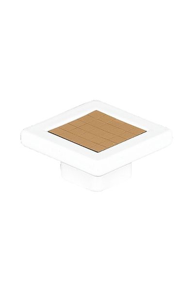 flores Buton pentru mobila patrat, cu model, X2-93, alb + galben
