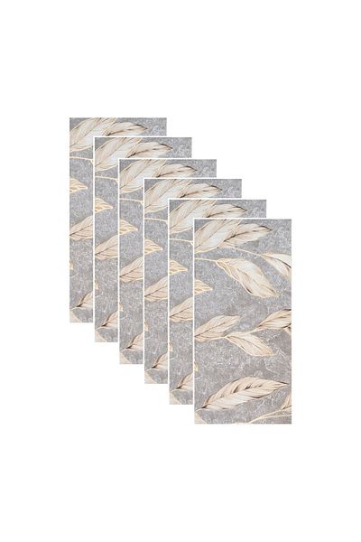 Naimeed Company Set de 6 panouri decorative autoadezive cu folie de aluminiu, suprafață acoperită 1,08 m², D7114, 60x30 cm