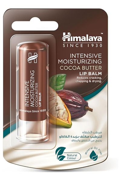 Himalaya Since 1930 Intensive Moisturizing Cocoa Butter Lip Balm 100% Natural Color - 4.5 G