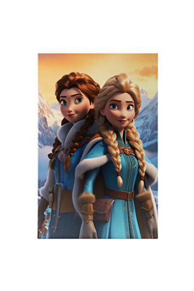 StoryGift Romania Tablou Canvas: Surorile Frozen Elsa Si Ana Imbracate In Alb...