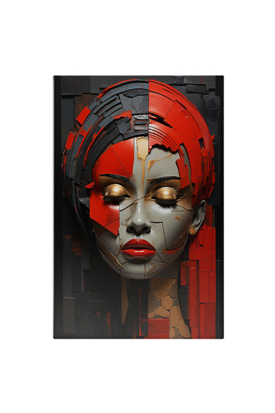 StoryGift Romania Tablou Canvas: Portret Abstractproiecta Auto, Desen, Fictiune, Design Grafic, Grafica, Cap,rosu