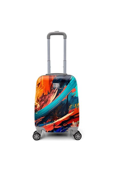 Coral High Minik Boy Çocuk Valizi Yağlıboya Desenli 16765