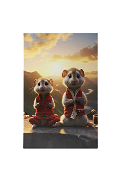 StoryGift Romania Tablou Canvas: Hamsteri Yogini- Animație Pictura Digitala