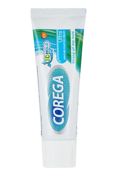 Corega Denture Fixative Cream, Ultra Cream For Teeth & Gums, 40 G