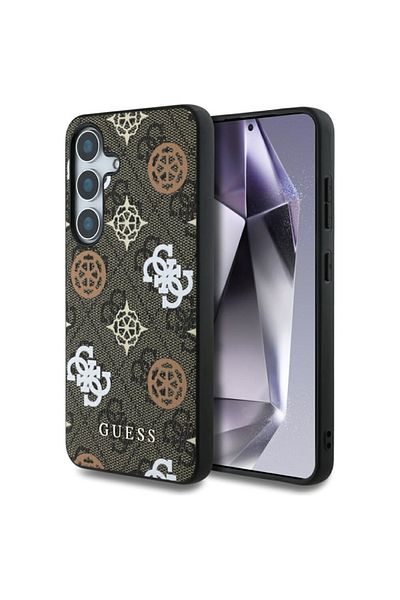 Guess Case for Samsung Galaxy S25, Guess, Hardcase Peony, Brown