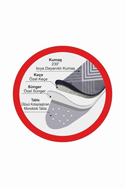 Devecioğlu Harbinger Mm156 Goldboard Ütü Masası Gold Serisi & Ekstra Kalın Kumaş & Yedek Bez Hediyeli