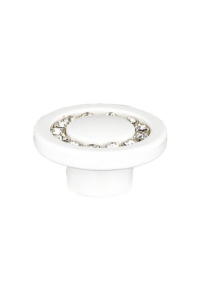 flores Buton pentru mobila rotund cu model, X1-09, alb