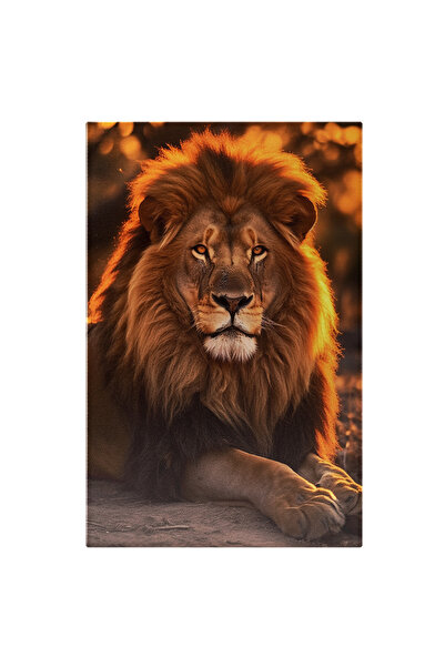 StoryGift Romania Tablou Canvas: Fotografie Un Cu Leu Care Sta Linistit - Reg...