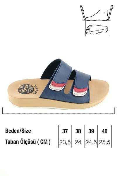 GEZER Talpă inferioară de vară pentru femei din piele artificială cu velcro dublu, talpă de masaj confortabilă, reglabilă, zilnic Te