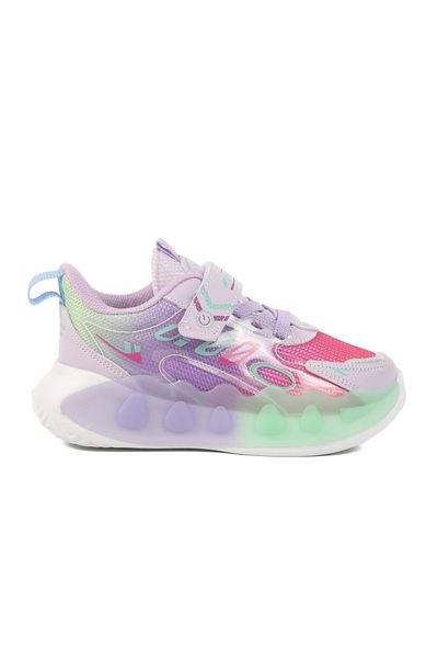 AYAKMOD Lilac Green Velcro Mesh Girl's Sports Shoes 2480 P