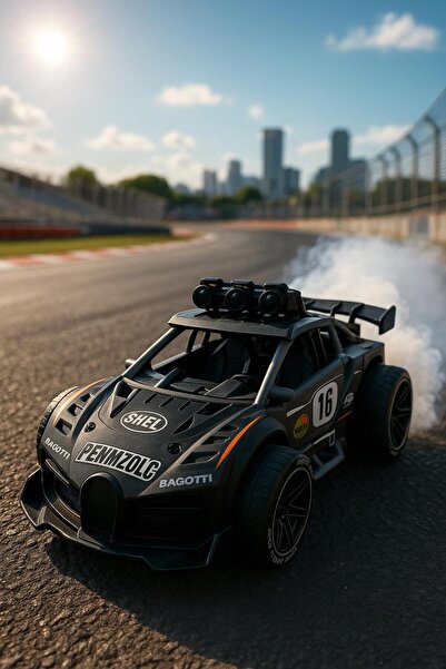 hak-iş oyuncak Uzaktan Kumandalı Şarjlı Duman Atan Siyah Spor Araba