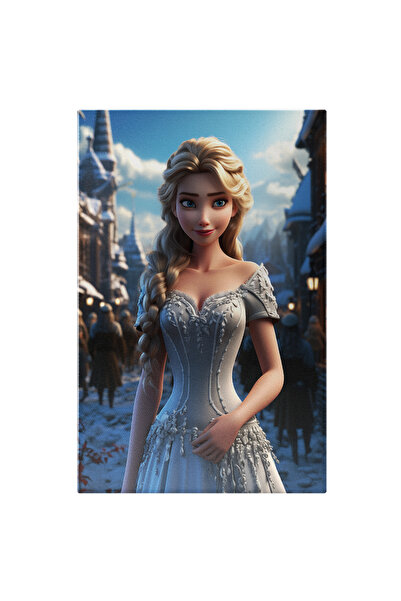 StoryGift Romania Tablou Canvas: Printesa Elsa Din Regatul De Gheata Cu Rochie Brodata-pentru Iubitorii Disney P