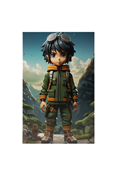 StoryGift Romania Tablou Canvas: Figurina Micului Explorator In Echipament Ve...