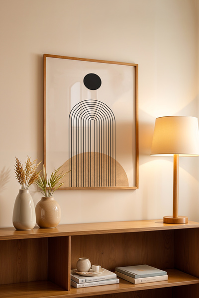 Basquiart Poster din seria Bohemian cu ramă din lemn, Tablou nr:2