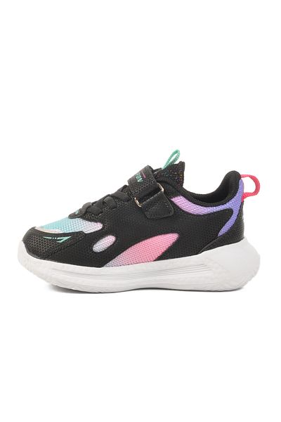 AYAKMOD Pantofi sport pentru fete cu plasă cu velcro negru fucsia 2480 P