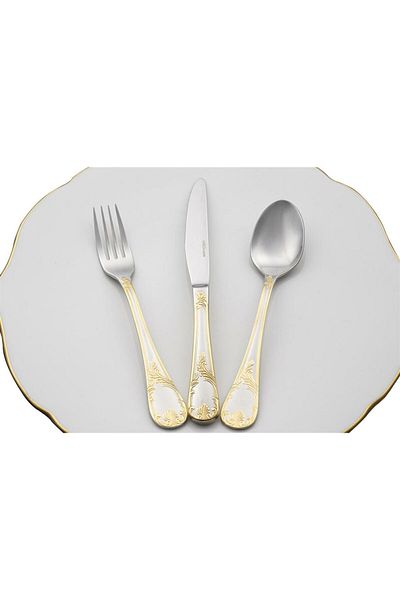 Mikasa Moor Bella Gold 90 Piece Fork Spoon Knife Set