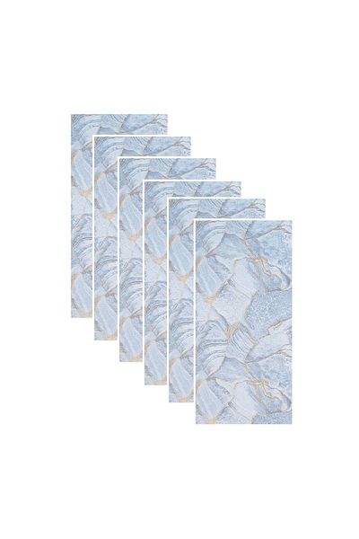 Naimeed Company Set de 6 panouri decorative autoadezive cu folie de aluminiu, suprafață acoperită 1,08 m², D7112, 60x30 cm