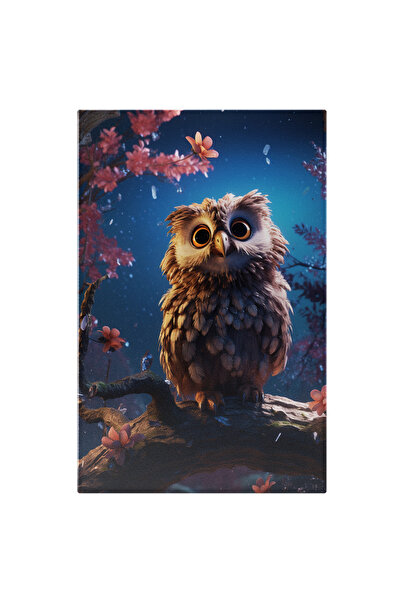 StoryGift Romania Tablou Canvas: De Natura Oaza De Liniste Bufnita Si Florile...