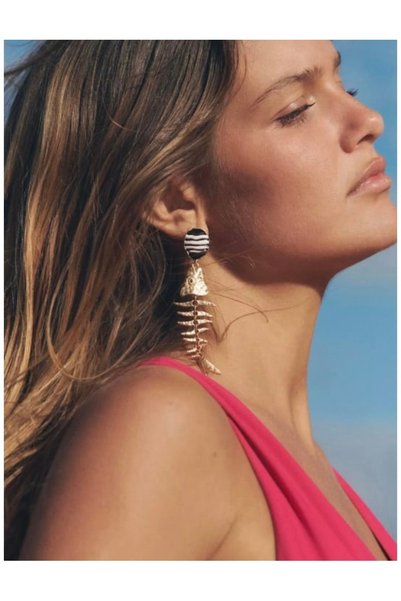 Dionme Zra Brand Metal Fish Earrings