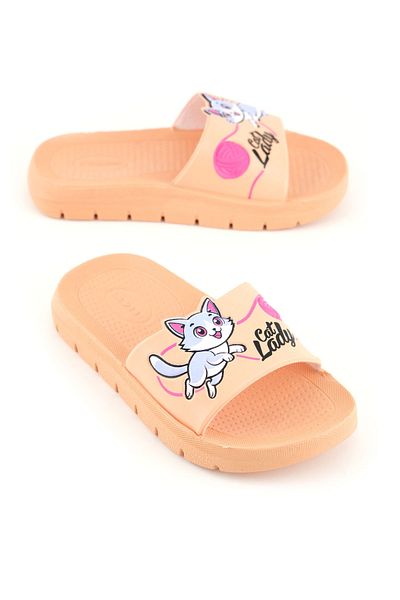 GEZER Fată Copil Vară Cat Lady PU Talpă confortabilă Acasă Baie Piscina Plajă Papuci