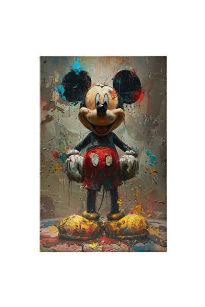 StoryGift Romania Tablou Canvas: Mickey Mouse Pictură Cu Pete De Culoare Pers...