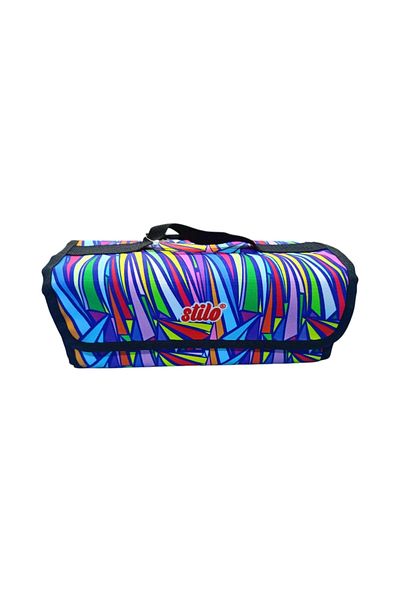 Stilo Sti̇lo Fabric Quadruple Pen Bag Patterned (Pattern-6)