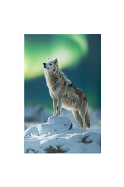 StoryGift Romania Tablou Canvas: Tablo9u Lupul Singuratic Care Urla La Luna P...