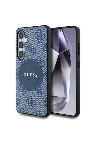 Guess Carcasă pentru Samsung Galaxy S25 Plus, Magsafe cu logo circular clasic, albastră
