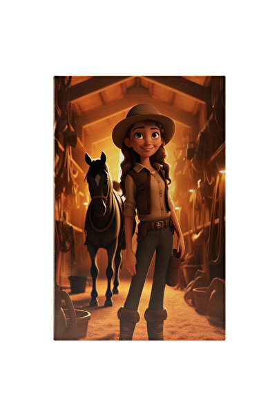 StoryGift Romania Tablou Canvas: Stapana Calului Negru In Palarie Si Camasa A...