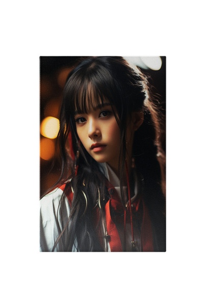 StoryGift Romania Tablou Canvas: Portret Close Up Femeie Asiatica Tinuta Trad...