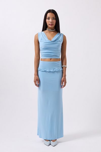 Black Fashion Chandelier Collar Blue Crop