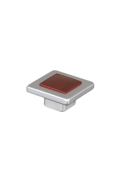 flores Buton pentru mobila patrat, din plastic, 1104-08, mahon