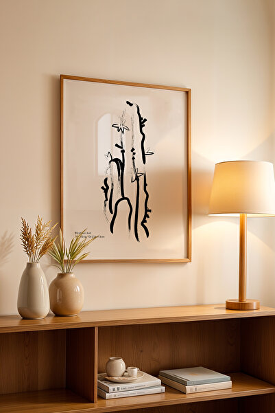 Basquiart Poster din seria Bohemian cu ramă din lemn, numărul tabloului: 130