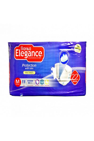 Sanita Elegance Adult Diapers - Size Medium - Pack of 22