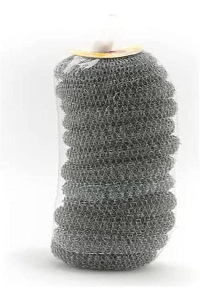 CLASSYTOUCH Stainless Steel Multipurpose Scourer – Grey/Silver, Pack of 12, CT-0020, 23x10x10 cm