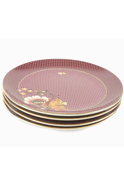 Le Atölye Magenta 4 Piece Cake Plate 20cm