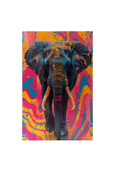 StoryGift Romania Tablou Canvas: Culorile Elefantului, Un Elefant Pictat In R...