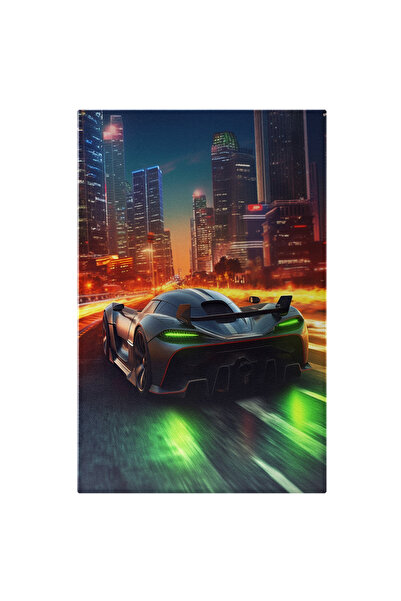 StoryGift Romania Tablou Canvas: Masina De Lux Vazuta Din Spate - Sosea Oras ...