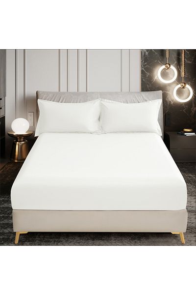 Donetella Fitted Sheet Set – 150x200 cm Queen Size, 1 Sheet + 2 Pillowcases, 30 cm Deep Pocket
