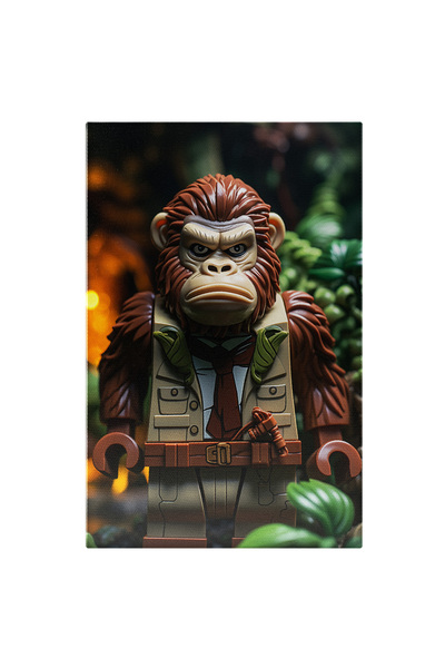 StoryGift Romania Tablou Canvas: Gorila Furioasa Lego Cautand Hrana In Jungla...