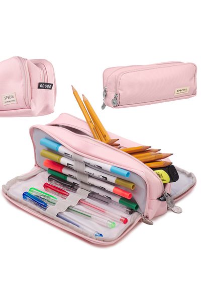 zola Penar pentru depozitare, 3 compartimente, 22x5x9 cm, roz