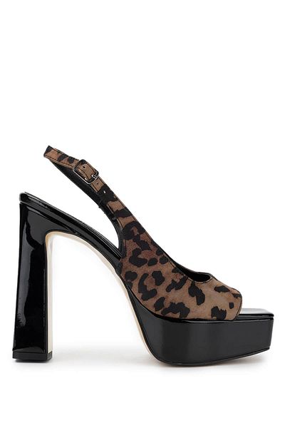 Tamer Tanca Women's Vegan Leopard Heeled Shoes