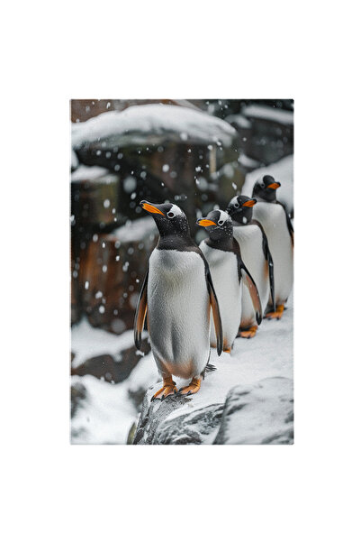 StoryGift Romania Tablou Canvas: Sir De Pinguini - Habitatul Arctic Al Pasari...