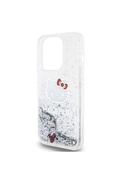 Hello Kitty Case for IPhone 15 Pro, Liquid Glitter Hardcase, Hello Kitty - Silver