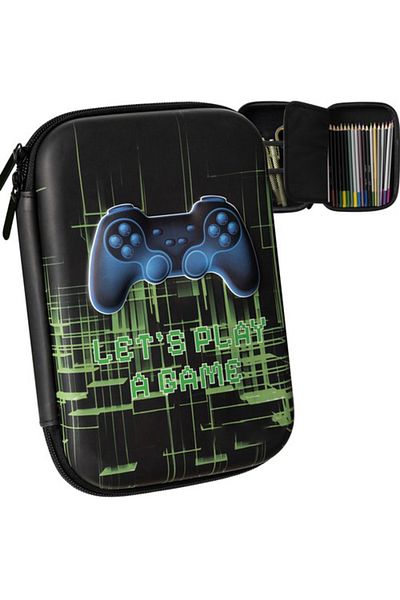 zola Penar neechipat 3D Gaming, 1 fermoar, compartiment, clapeta organizator, buzunar plasa, 23x15.5x4 cm